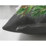 - Suet-K10143-Gorsel-2 - Realhomes Çift Taraflı Gri Zemin Çam Yapraklı Mum Tasarımlı Dijital Baskılı Dekoratif Süet Yastık Kırlent Kılıfı Realhomes