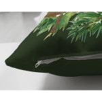 - Suet-K10144-Gorsel-2 - Realhomes Çift Taraflı Yeşil Zemin Çam Yapraklı Mum Tasarımlı Dijital Baskılı Modern Süet Yastık Kırlent Kılıfı Realhomes