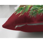 - Suet-K10145-Gorsel-2 - Realhomes Çift Taraflı Bordo Zemin Çam Yapraklı Mum Tasarımlı Dijital Baskılı Dekoratif Süet Yastık Kırlent Kılıfı Realhomes