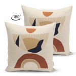 - Suet-K10149-Gorsel-1 - Realhomes Çift Taraflı Boho Çizimli Özel Tasarımlı Dijital Baskılı Dekoratif Süet Yastık Kırlent Kılıfı Realhomes