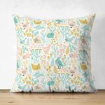 - Основные RGB - Realhomes Çift Taraflı Bebek Desenli Tavuk Ve Tavşan Dijital Baskılı Özel Tasarım Modern Süet Yastık Kırlent Kılıfı Realhomes