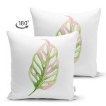- Suet-K10151-Gorsel-1 - Realhomes Çift Taraflı Egzotik Yaprak Tasarımlı Dijital Baskılı Dekoratif Süet Yastık Kırlent Kılıfı Realhomes