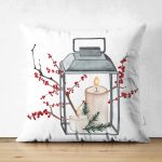 - Suet-K10163-Gorsel - Realhomes Çift Taraflı Şamdan Motifli Özel Tasarım Dijital Baskılı Dekoratif Süet Yastık Kırlent Kılıfı Realhomes