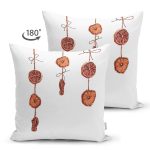 Çift Taraflı Kuru Meyveler Tasarımlı Dijital Baskılı Modern Süet Yastık Kırlent Kılıfı Realhomes