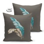 - Suet-K10186-Gorsel-1 - Realhomes Çift Taraflı Mavi & Sarı Tüy Motifli Dijital Baskılı Dekoratif Süet Yastık Kırlent Kılıfı Realhomes