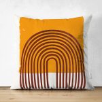 - Suet-K10206-Gorsel - Realhomes Çift Taraflı Sanatsal Boho Çizimli Dijital Baskılı Dekoratif Süet Yastık Kırlent Kılıfı Realhomes