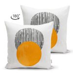 - Suet-K10207-Gorsel-1 - Realhomes Çift Taraflı Sanat Güneşi Temalı Dijital Baskılı Modern Süet Yastık Kırlent Kılıfı Realhomes