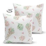Çift Taraflı Çiçek Demetleri Özel Tasarım Dijital Baskılı Dekoratif Süet Yastık Kırlent Kılıfı Realhomes