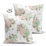 Çift Taraflı Çiçek Demetleri Özel Tasarım Dijital Baskılı Modern Süet Yastık Kırlent Kılıfı Realhomes