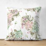 Çift Taraflı Çiçek Demetleri Özel Tasarım Dijital Baskılı Modern Süet Yastık Kırlent Kılıfı Realhomes