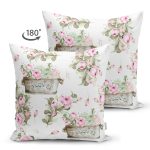 - Suet-K10213-Gorsel-1 - Realhomes Çift Taraflı Flower & Çiçek Demetleri Özel Tasarım Dijital Baskılı Modern Süet Yastık Kırlent Kılıfı Realhomes