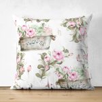 - Suet-K10213-Gorsel - Realhomes Çift Taraflı Flower & Çiçek Demetleri Özel Tasarım Dijital Baskılı Modern Süet Yastık Kırlent Kılıfı Realhomes