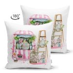 - Suet-K10216-Gorsel-1 - Realhomes Çift Taraflı Çiçek Demetleri Özel Tasarım Dijital Baskılı Dekoratif Süet Yastık Kırlent Kılıfı Realhomes