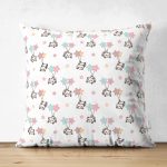 Realhomes Çift Taraflı Yıldız Balonla Uçan Panda Tasarımlı Dijital Baskılı Modern Süet Yastık Kırlent Kılıfı Realhomes