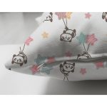 Realhomes Çift Taraflı Yıldız Balonla Uçan Panda Tasarımlı Dijital Baskılı Modern Süet Yastık Kırlent Kılıfı Realhomes