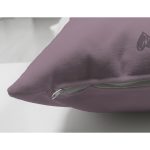 Çift Taraflı Mor Zemin Kalp Motifli Dijital Baskılı Modern Süet Yastık Kırlent Kılıfı Realhomes