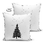 - Suet-K10245-Gorsel-1 - Realhomes Çift Taraflı Siyah Beyaz Çam Ağacı Desenli Dijital Baskılı Modern Süet Yastık Kırlent Kılıfı Realhomes