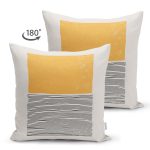 Çift Taraflı Soyut İlkel Desen Tasarımlı Dijital Baskılı Modern Süet Yastık Kırlent Kılıfı Realhomes