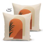 Çift Taraflı Sanatsal Özel Tasarım Dijital Baskılı Modern Süet Yastık Kırlent Kılıfı Realhomes