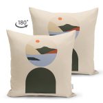 - Suet-K10268-Gorsel-1 - Realhomes Çift Taraflı Retro Güneşin Batışı Adlı Çalışması Özel Tasarım Dijital Baskılı Dekoratif Süet Yastık Kırlent Kılıfı Realhomes