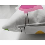 Realhomes Çift Taraflı Merve Çizimleri Arasında Flamingo Tasarımlı Dijital Baskılı Modern Süet Yastık Kırlent Kılıfı Realhomes