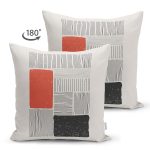 - Suet-K10282-Gorsel-1 - Realhomes Çift Taraflı Soyut Tarzda Onedraw Çizimli Dijital Baskılı Dekoratif Süet Yastık Kırlent Kılıfı Realhomes
