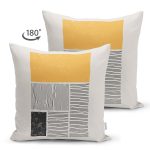 - Suet-K10284-Gorsel-1 - Realhomes Çift Taraflı Soyut Tarzda Onedraw Çizimli Dijital Baskılı Dekoratif Süet Yastık Kırlent Kılıfı Realhomes