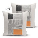 - Suet-K10285-Gorsel-1 - Realhomes Çift Taraflı Soyut Tarzda Onedraw Çizimli Dijital Baskılı Modern Süet Yastık Kırlent Kılıfı Realhomes