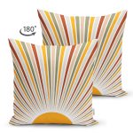 - Suet-K10292-Gorsel-1 - Realhomes Çift Taraflı Güneş ve Renkli Işınları Özel Tasarım Dijital Baskılı Dekoratif Süet Yastık Kırlent Kılıfı Realhomes