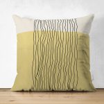 - Suet-K10295-Gorsel - Realhomes Çift Taraflı Soyut Tarzda Onedraw Çizimli Dijital Baskılı Modern Süet Yastık Kırlent Kılıfı Realhomes