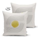 - Suet-K10299-Gorsel-1 - Realhomes Çift Taraflı Soyut Tarzda Onedraw Çizimli Dijital Baskılı Modern Süet Yastık Kırlent Kılıfı Realhomes