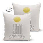 - Suet-K10300-Gorsel-1 - Realhomes Çift Taraflı Soyut Tarzda Onedraw Çizimli Dijital Baskılı Dekoratif Süet Yastık Kırlent Kılıfı Realhomes