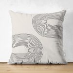 - Suet-K10308-Gorsel - Realhomes Çift Taraflı Soyut Tarzda Onedraw Çizimli Dijital Baskılı Dekoratif Süet Yastık Kırlent Kılıfı Realhomes