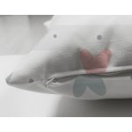 Realhomes Çift Taraflı Mint Yeşili Çizgiler Üzerine Kalp Motifli Özel Tasarım Dijital Baskılı Modern Süet Yastık Kırlent Kılıfı Realhomes