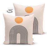 - Suet-K10314-Gorsel-1 - Realhomes Çift Taraflı Soyut Tarzda Onedraw Çizimli Dijital Baskılı Dekoratif Süet Yastık Kırlent Kılıfı Realhomes
