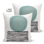 - Suet-K10316-Gorsel-1 - Realhomes Çift Taraflı Soyut Tarzda Onedraw Çizimli Dijital Baskılı Dekoratif Süet Yastık Kırlent Kılıfı Realhomes