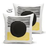 - Suet-K10318-Gorsel-1 - Realhomes Çift Taraflı Soyut Tarzda Onedraw Çizimli Dijital Baskılı Dekoratif Süet Yastık Kırlent Kılıfı Realhomes
