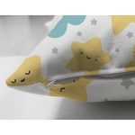 - Print - Realhomes Realhomes Çift Taraflı Renkli Bulut Ay Tasarımlı Dijital Baskılı Modern Süet Yastık Kırlent Kılıfı Realhomes