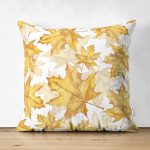 - Suet-K10323-Gorsel - Realhomes Çift Taraflı Gold Yaprak Motifli Dijital Baskılı Modern Süet Yastık Kırlent Kılıfı Realhomes