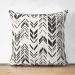 Çift Taraflı İskandinav Desenli Etnik Tasarımlı Dijital Baskılı Modern Süet Yastık Kırlent Kılıfı Realhomes