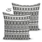 Çift Taraflı İskandinav Desenli Etnik Tasarımlı Dijital Baskılı Modern Süet Yastık Kırlent Kılıfı Realhomes