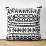Çift Taraflı İskandinav Desenli Etnik Tasarımlı Dijital Baskılı Modern Süet Yastık Kırlent Kılıfı Realhomes