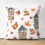 - Suet-K10351-Gorsel - Realhomes Çift Taraflı Şamdan & Sonbahar Tasarımlı Dijital Baskılı Modern Süet Yastık Kırlent Kılıfı Realhomes