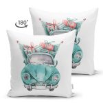 - Suet-K10357-Gorsel-1 - Realhomes Çift Taraflı Christmas Temalı Araba Tasarımlı Dijital Baskılı Modern Süet Yastık Kırlent Kılıfı Realhomes
