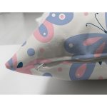 Çift Taraflı Renkli Kelebek Motifli Dijital Baskılı Modern Süet Yastık Kırlent Kılıfı Realhomes