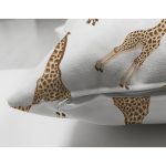 - Print - Realhomes Realhomes Çift Taraflı Zürafa Motifli Özel Tasarım Dijital Baskılı Modern Süet Yastık Kırlent Kılıfı Realhomes