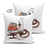 Çift Taraflı Özel Tasarım Kış Temalı Dijital Baskılı Modern Süet Yastık Kırlent Kılıfı Realhomes