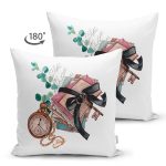 - Suet-K10393-Gorsel-1 - Realhomes Çift Taraflı Retro Mektup Paketleri Özel Tasarım Dijital Baskılı Modern Süet Yastık Kırlent Kılıfı Realhomes