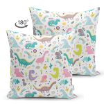 - Suet-K1040-Gorsel-1 - Realhomes Realhomes Çift Taraflı Renkli Sevimli Dinozorlar Çizimli Özel Tasarım Dijital Baskılı Modern Süet Yastık Kırlent Kılıfı Realhomes