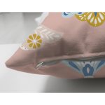 Çift Taraflı Pembe Zemin Renkli Kelebekler Özel Tasarım Dijital Baskılı Modern Süet Yastık Kırlent Kılıfı Realhomes